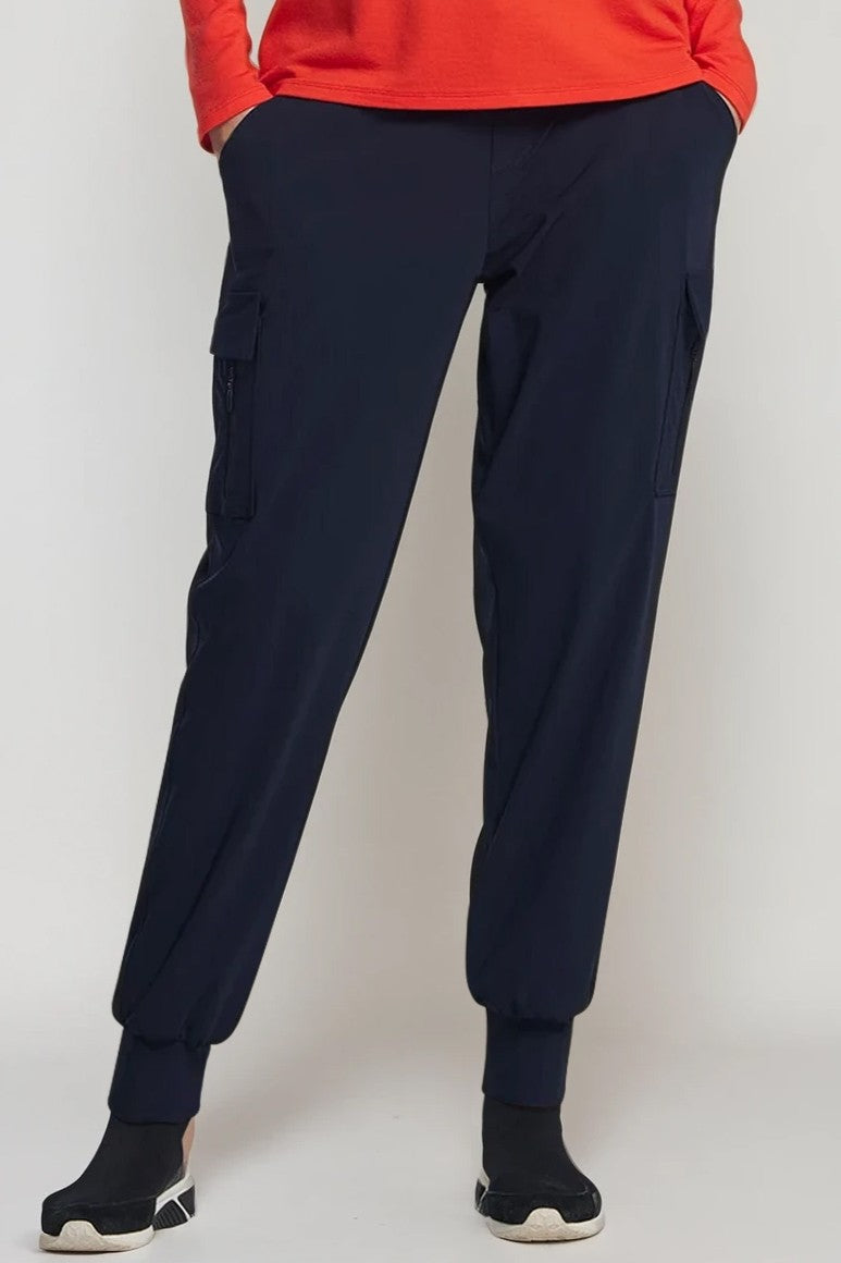 PAULA RYAN (Tall) Cuffed Cargo Pant - Navy - Paula Ryan