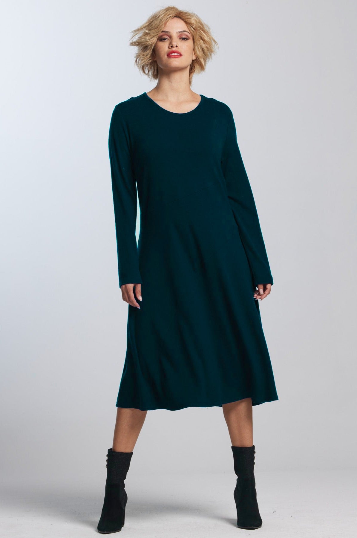 PAULA RYAN Bias Panel Skater Dress - Starling - Paula Ryan