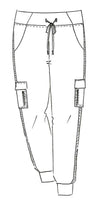 PAULA RYAN (Tall) Zip Detailed Pocket Cuffed Pant - Navy - Paula Ryan