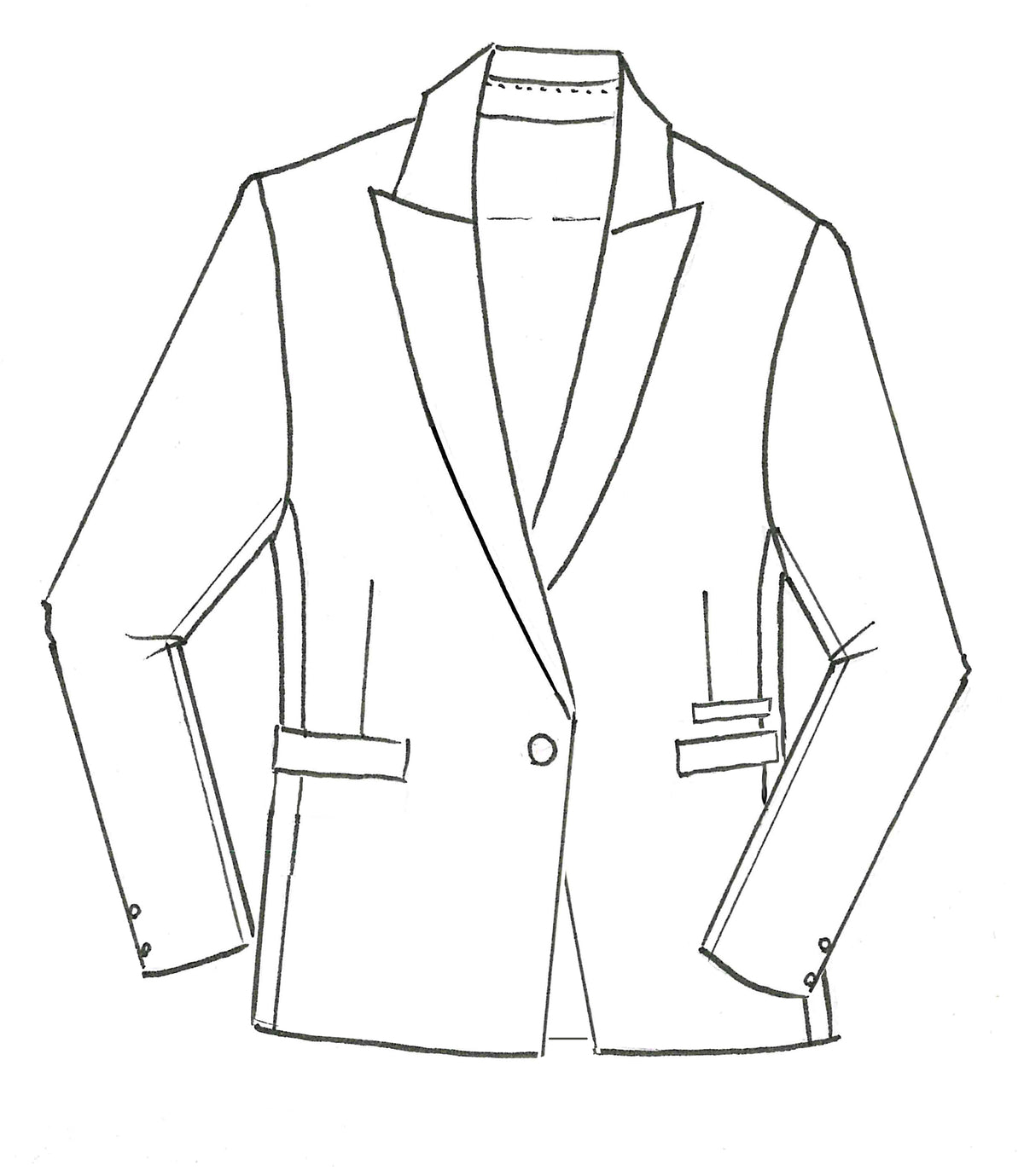 PAULA RYAN Summer Tuxedo Blazer - Navy - Paula Ryan