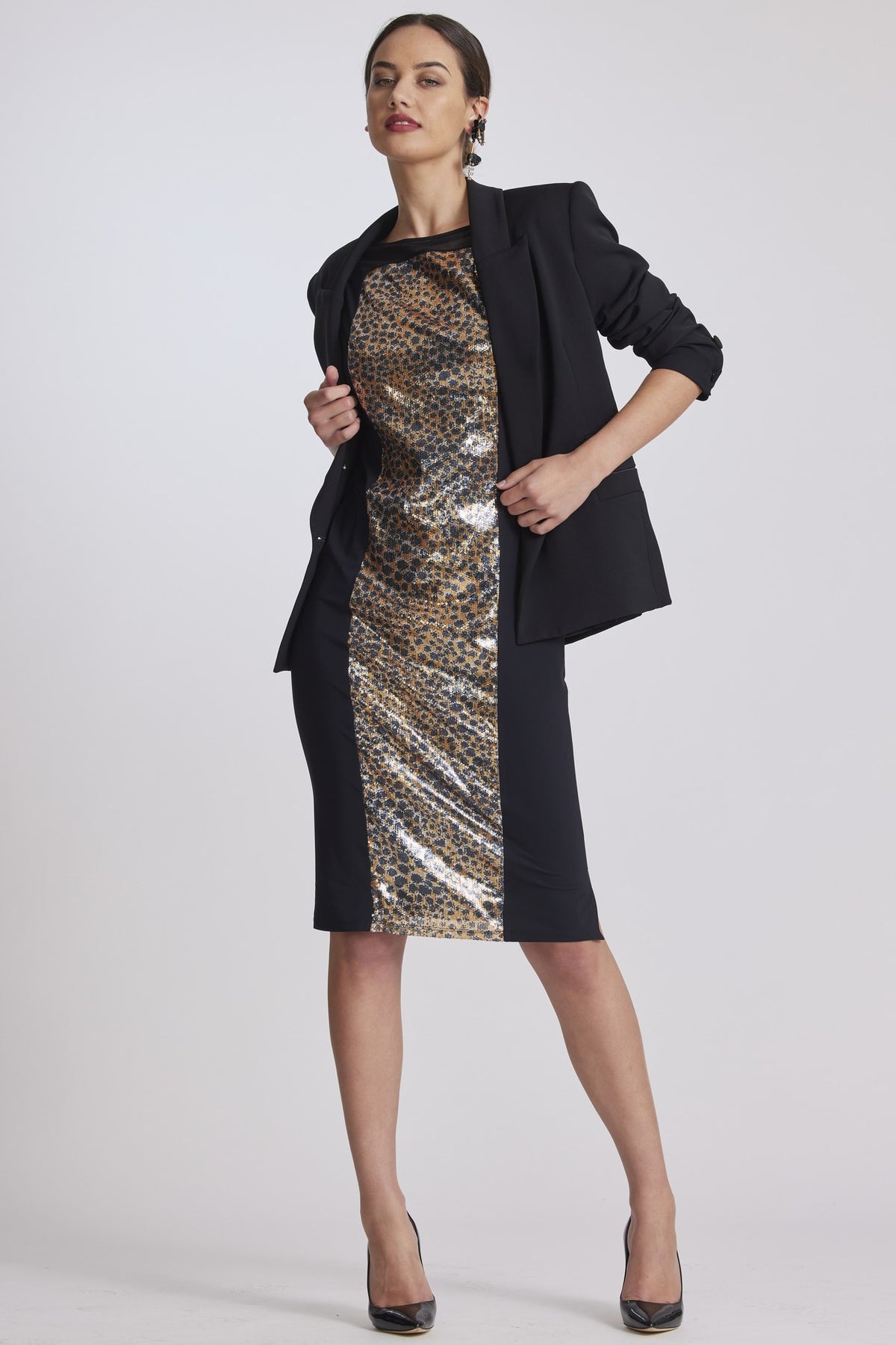 PAULA RYAN Sequin Panel Dress - Siesta Sequins - Paula Ryan