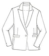 PAULA RYAN Summer Tuxedo Blazer - White - Paula Ryan