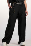 PAULA RYAN Linen Soft Leg Pant - Black