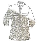 PAULA RYAN RELAXED Cheetah Silk Overshirt - Cheetah - Paula Ryan