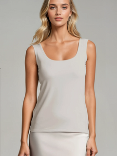 PAULA RYAN ESSENTIALS Slim Fit Singlet - MicroModal Sand - Paula Ryan