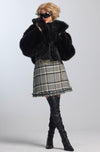 PAULA RYAN Check A-line Mini Skirt Glen Plaid - Paula Ryan