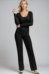 PAULA RYAN Slim Fit Scoop Neck Top - Merino