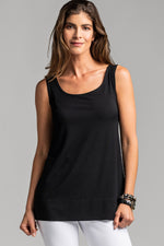 PAULA RYAN ESSENTIALS Loose Fit Singlet - Modal Soft Black