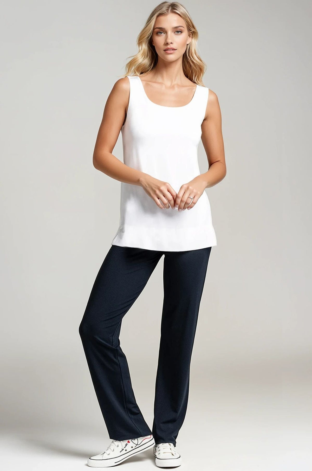 PAULA RYAN Straight Leg Lounge Pant - Modal Soft Navy - Paula Ryan