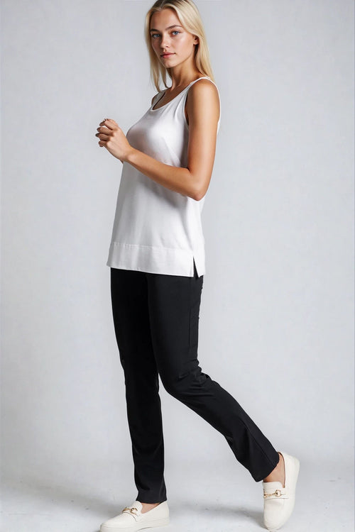 PAULA RYAN Narrow Leg Pant - Classic Microjersey Black