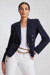 PAULA RYAN Double Breasted Jacket - Navy - Paula Ryan