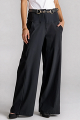 PAULA RYAN Wide Leg Pant Tall - Black PRE ORDER