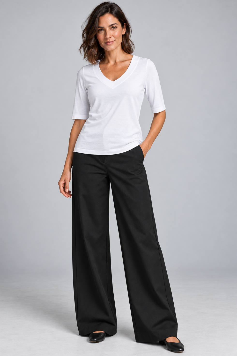 PAULA RYAN Sailor Pant - Black Cotton Drill