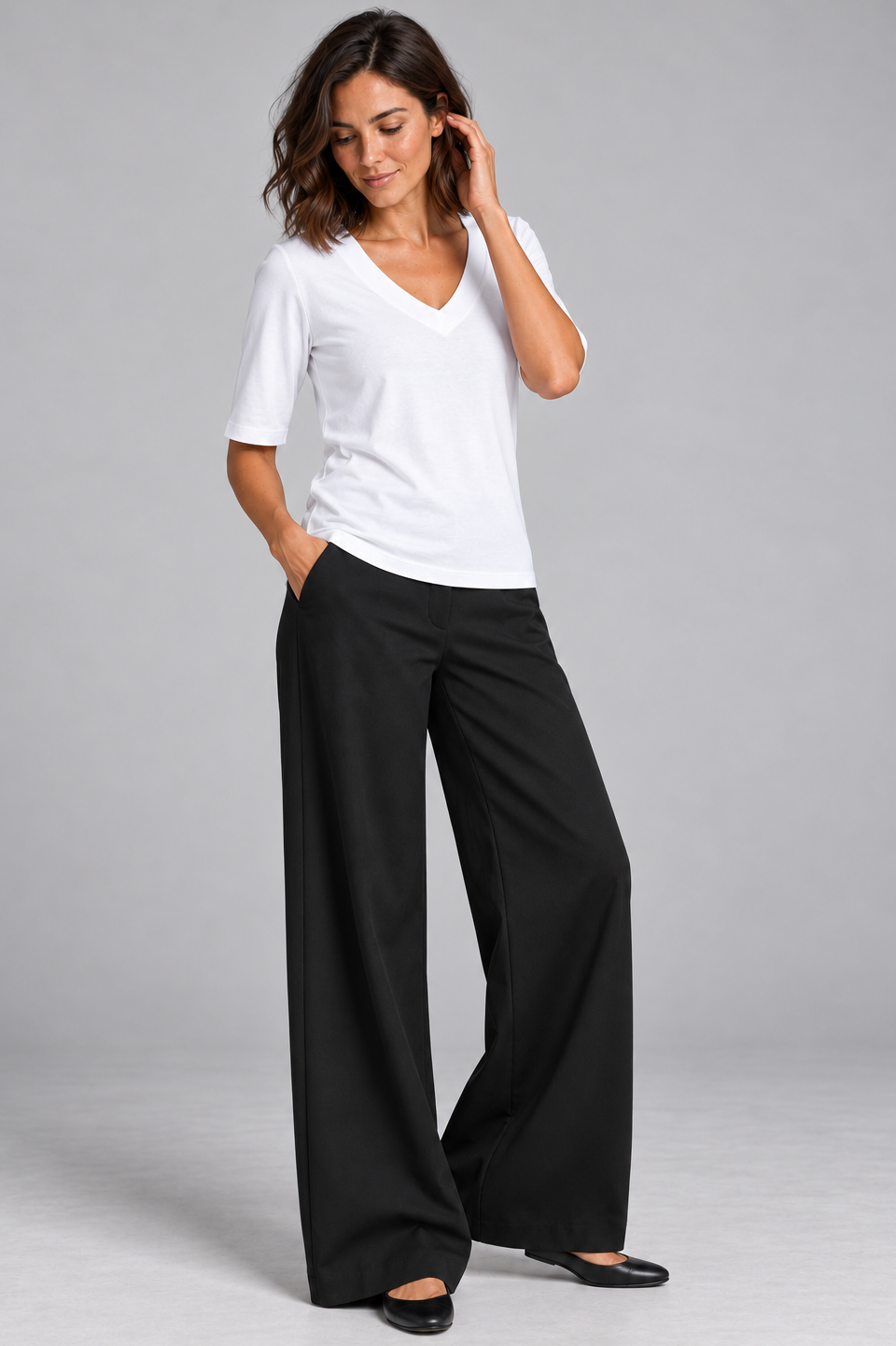 PAULA RYAN Sailor Pant - Black Cotton Drill