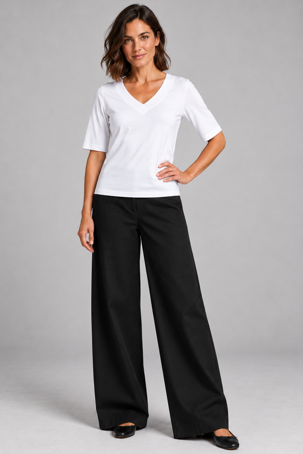 PAULA RYAN Sailor Pant - Black Cotton Drill