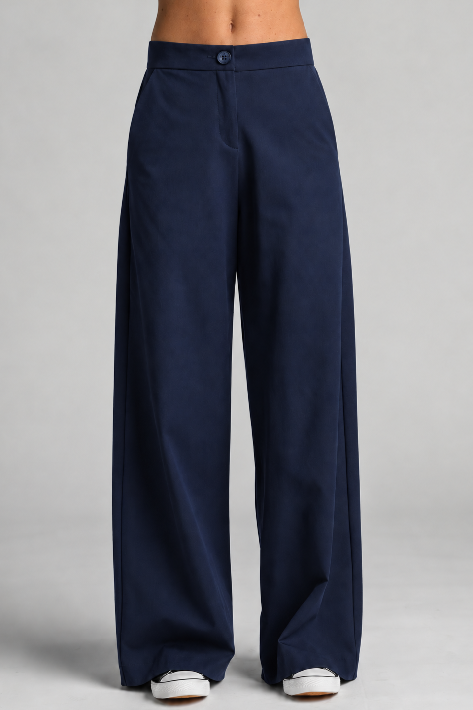 PAULA RYAN Sailor Pant - Navy Cotton Drill