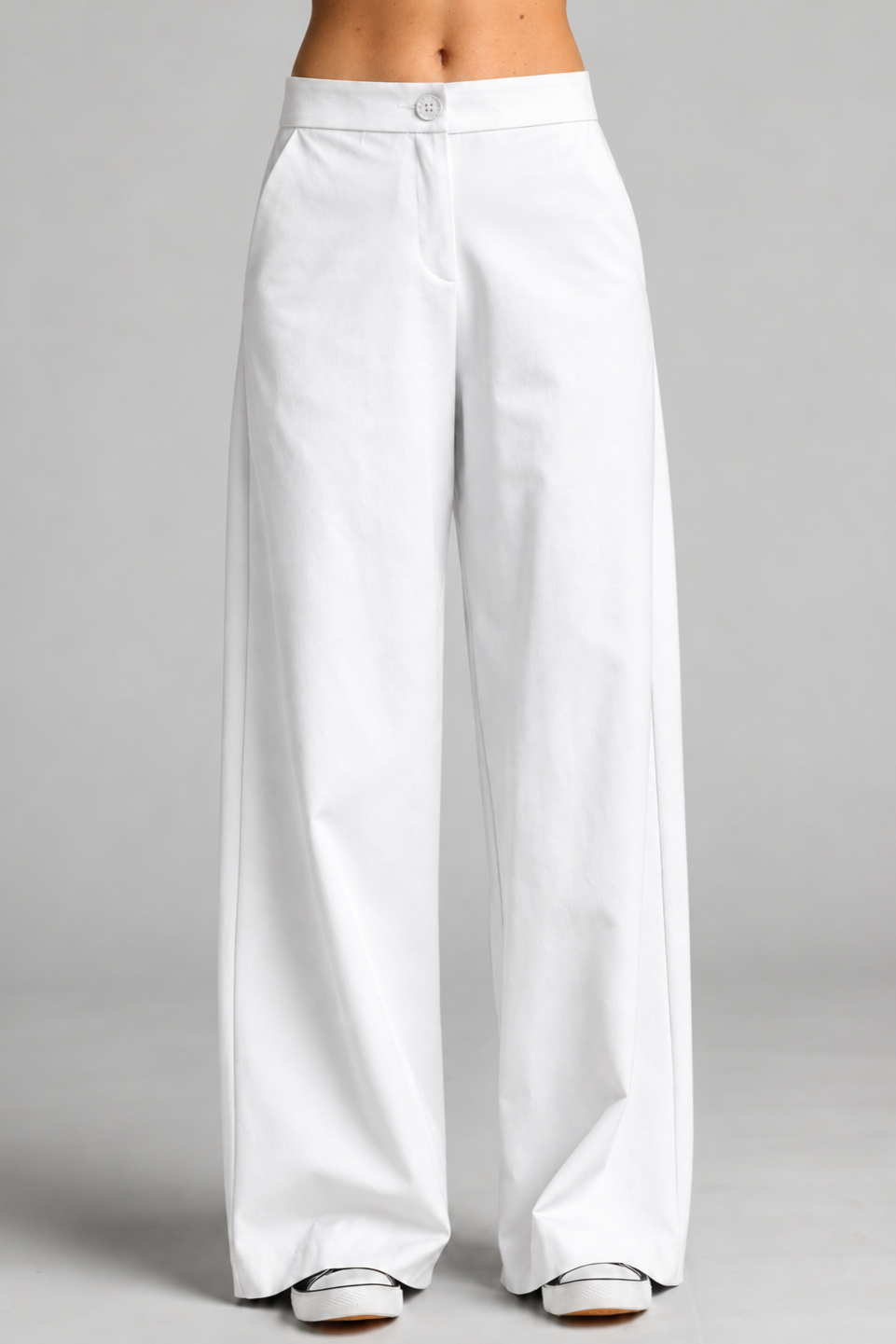 PAULA RYAN Sailor Pant - White Cotton Drill