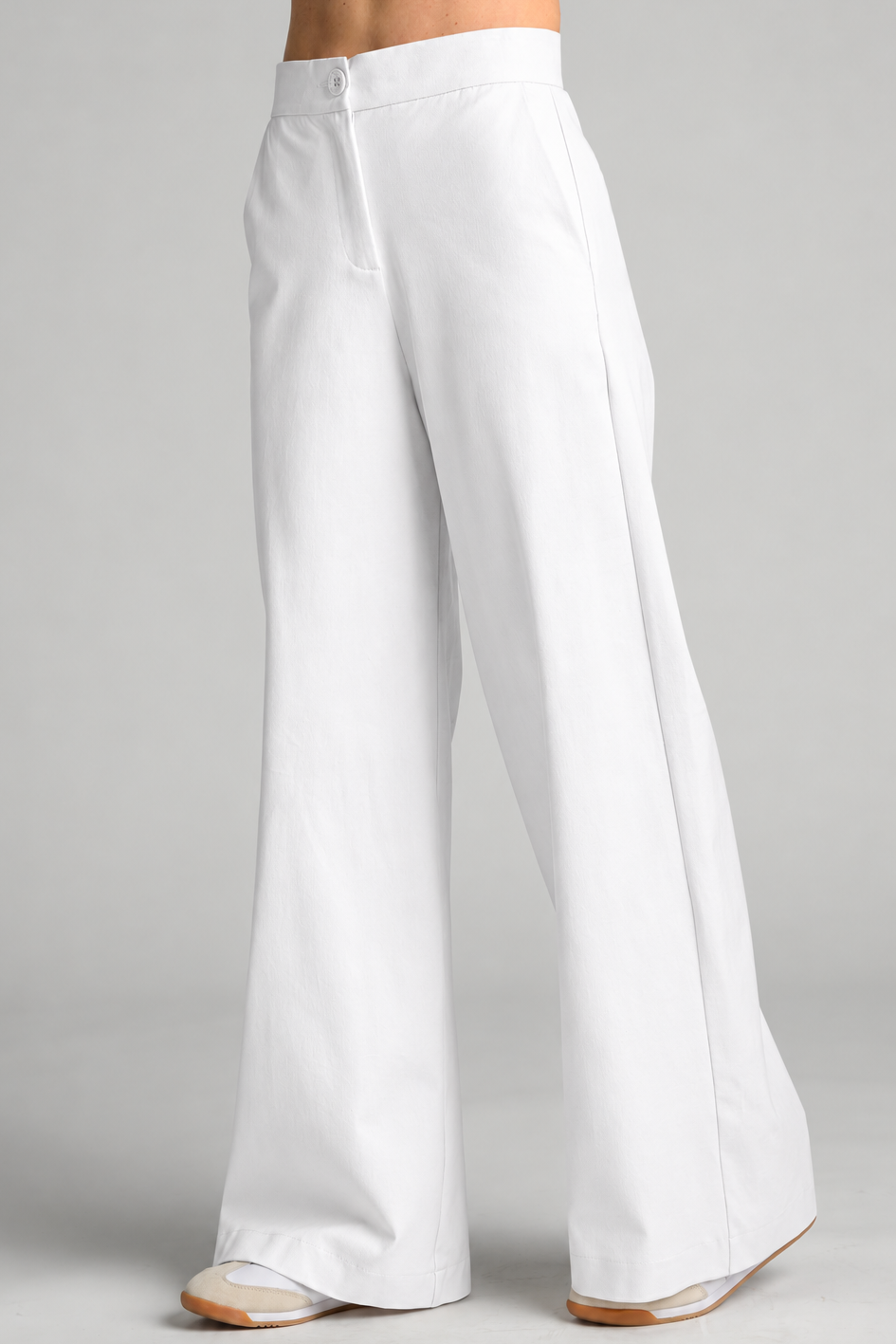 PAULA RYAN Sailor Pant - White Cotton Drill
