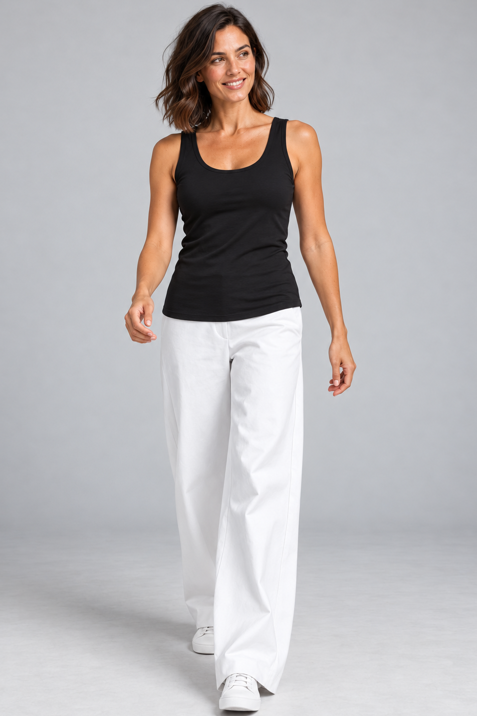 PAULA RYAN Sailor Pant - White Cotton Drill