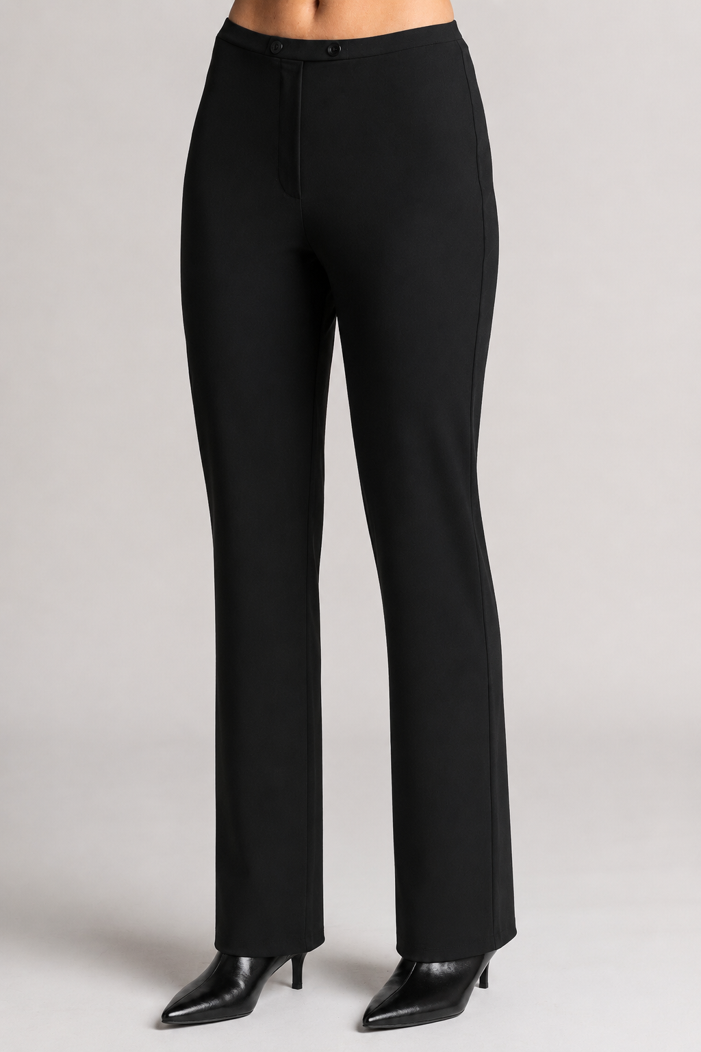PAULA RYAN Tailored Pant - Microjersey Black