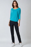 PAULA RYAN Batwing Top Modal Soft - Tahitian Blue