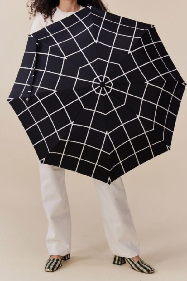 Duck Umbrella - Black Grid - Magpie Style