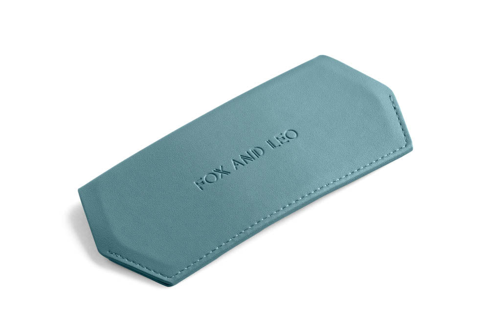 Fox and Leo glasses case - Teal - Paula Ryan