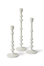 White Watsoner Candleholder - Tall Matt White Tall