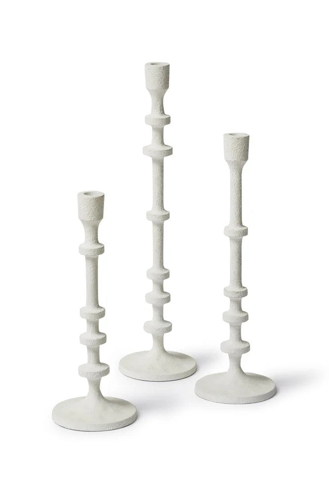 White Watsoner Candleholder - Medium Matt White