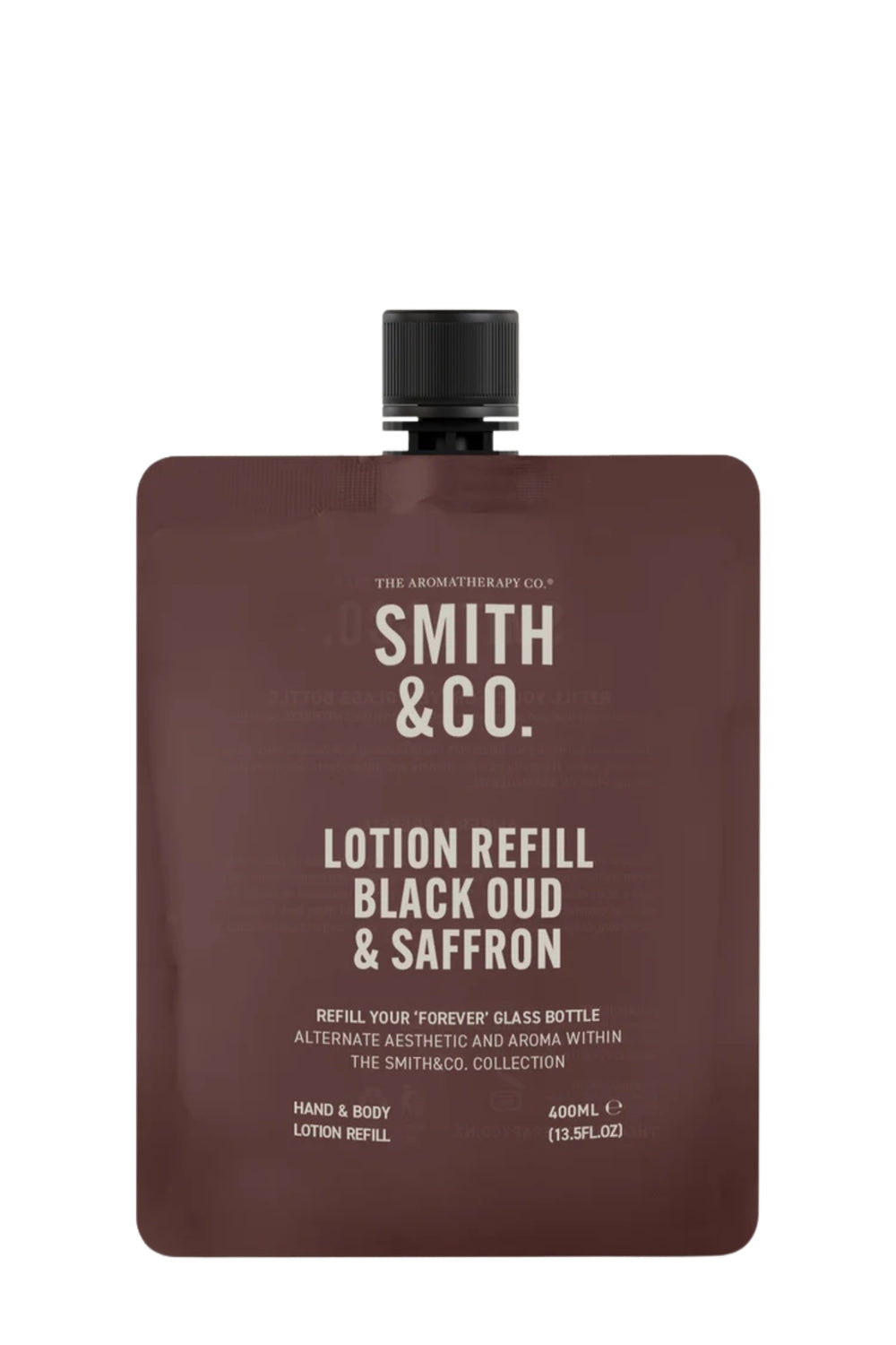 SMITH & CO Hand & Body Lotion Refill 400ml - Black Oud & Saffron