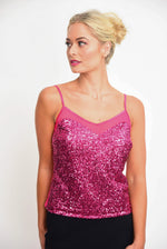 PAULA RYAN Sequin Corset Cami - Rose - Paula Ryan
