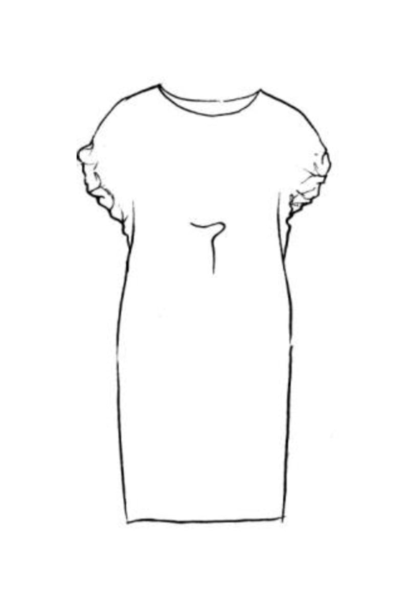 PAULA RYAN Ruched Sleeve Dress - Greek Blue Microjersey - Paula Ryan