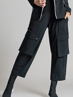PAULA RYAN Wide Leg Kyoto Pant - Black - Paula Ryan