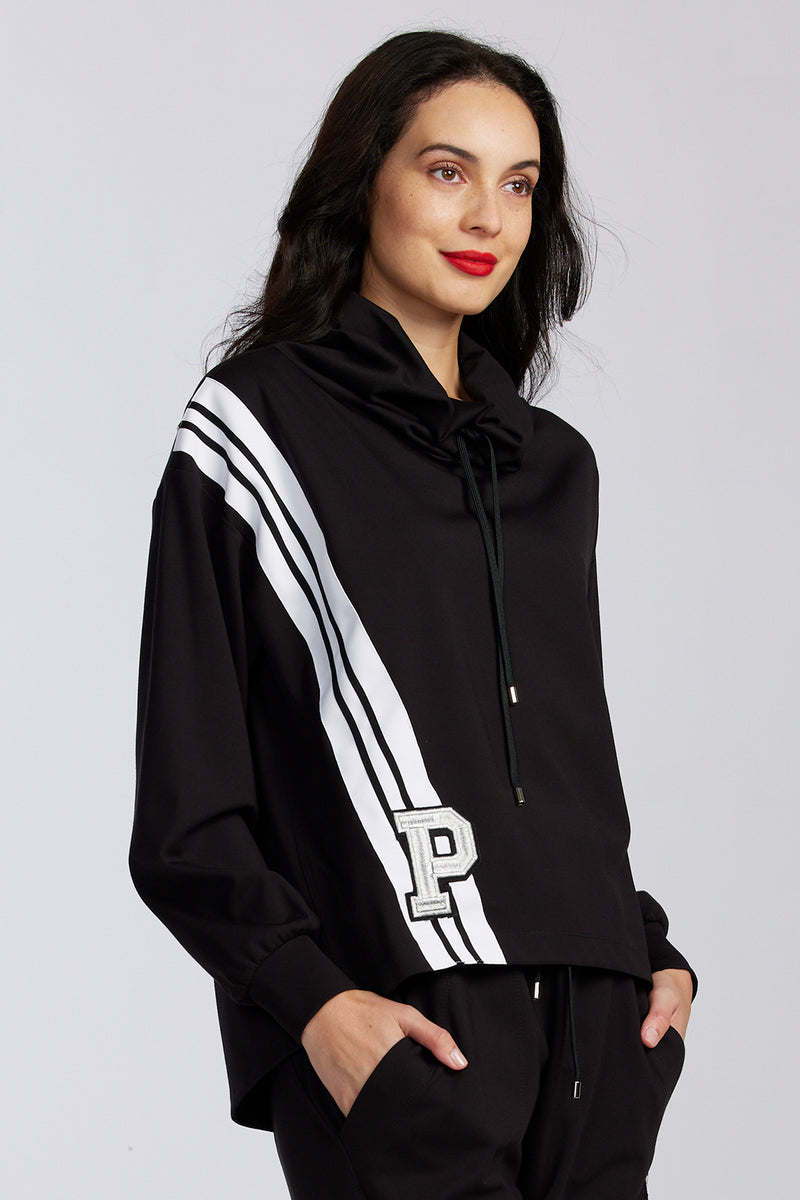 PAULA RYAN RELAXED Roma Lite Cowl Neck Sweater - Black - Paula Ryan