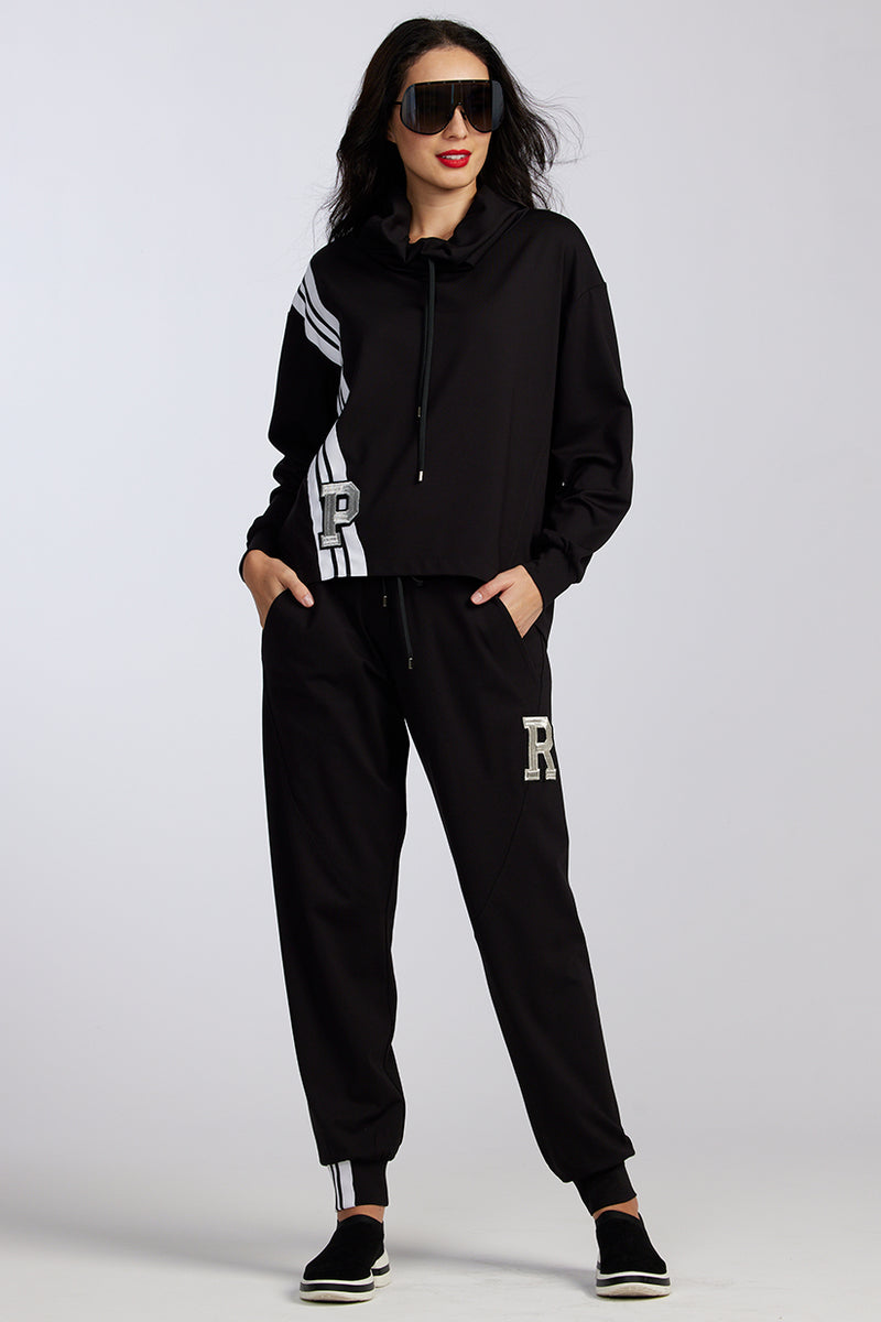 PAULA RYAN RELAXED Roma Lite Cowl Neck Sweater - Black - Paula Ryan