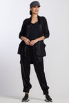 PAULA RYAN RELAXED Casual Satin Joggers - Black - Paula Ryan