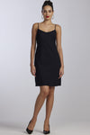 PAULA RYAN Slip Dress Microjersey - Black