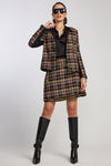 PAULA RYAN Contrast Lapel Check Jacket - Malik Check - Paula Ryan