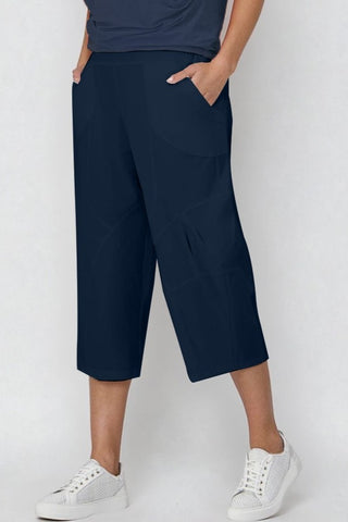 PAULA RYAN Osaka Pant - Microjersey Shadow Blue