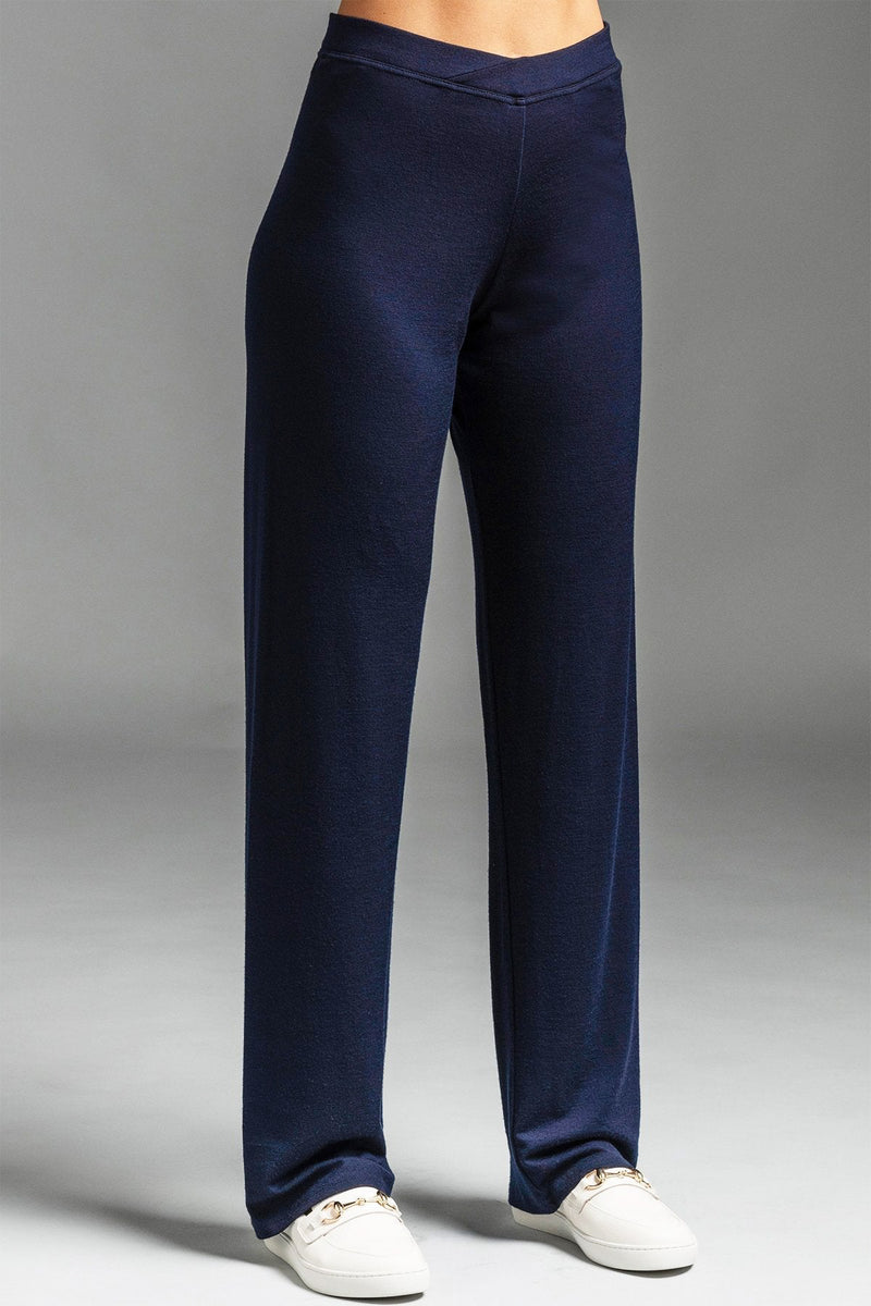 PAULA RYAN ESSENTIALS Slim Leg Lounge Pant - Smoky Blue Merino