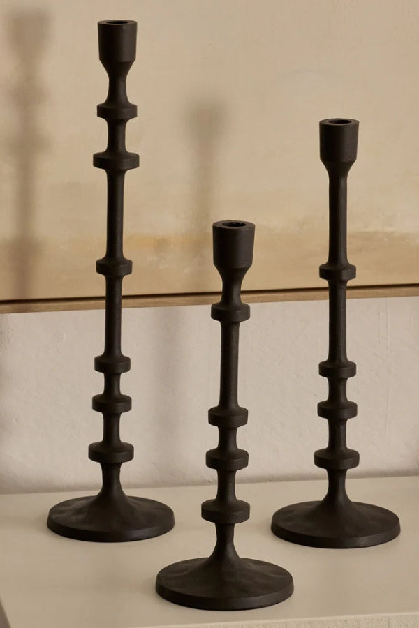 Watsoner Candleholder - Tall Black Matt