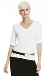 PAULA RYAN ESSENTIALS Easy Fit Half Sleeve V Neck Top - Micromodal