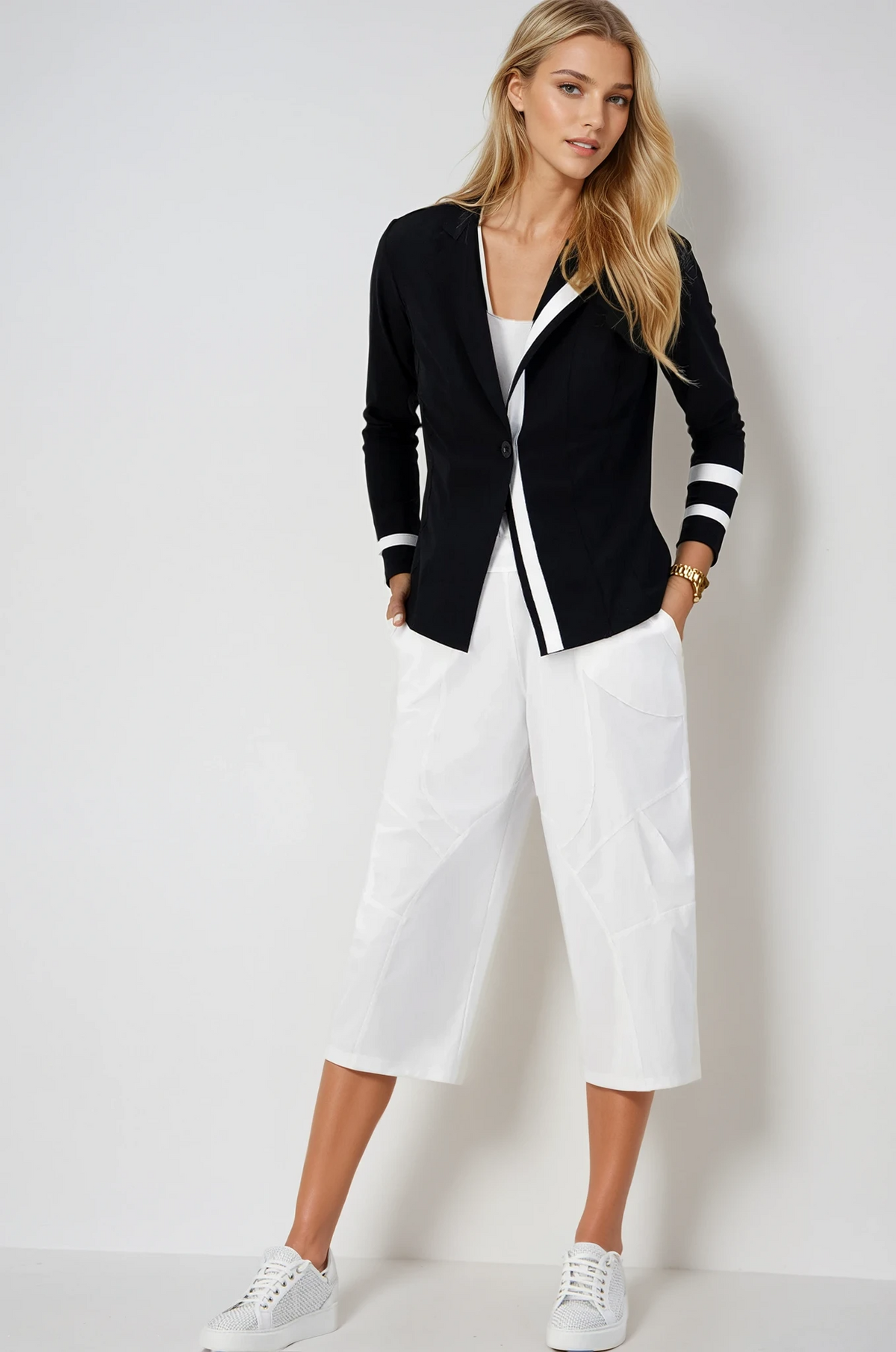 PAULA RYAN Osaka Pant - Microjersey White