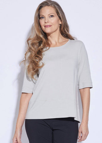 PAULA RYAN ESSENTIALS Panelled Half Sleeve Top - MicroModal