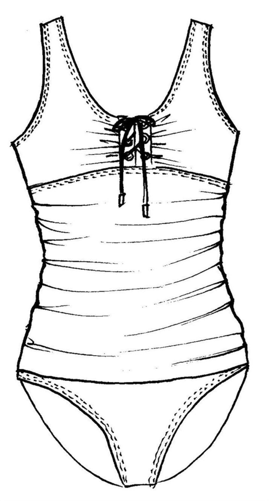 PAULA RYAN Lace Up Front Swimsuit - Paula Ryan