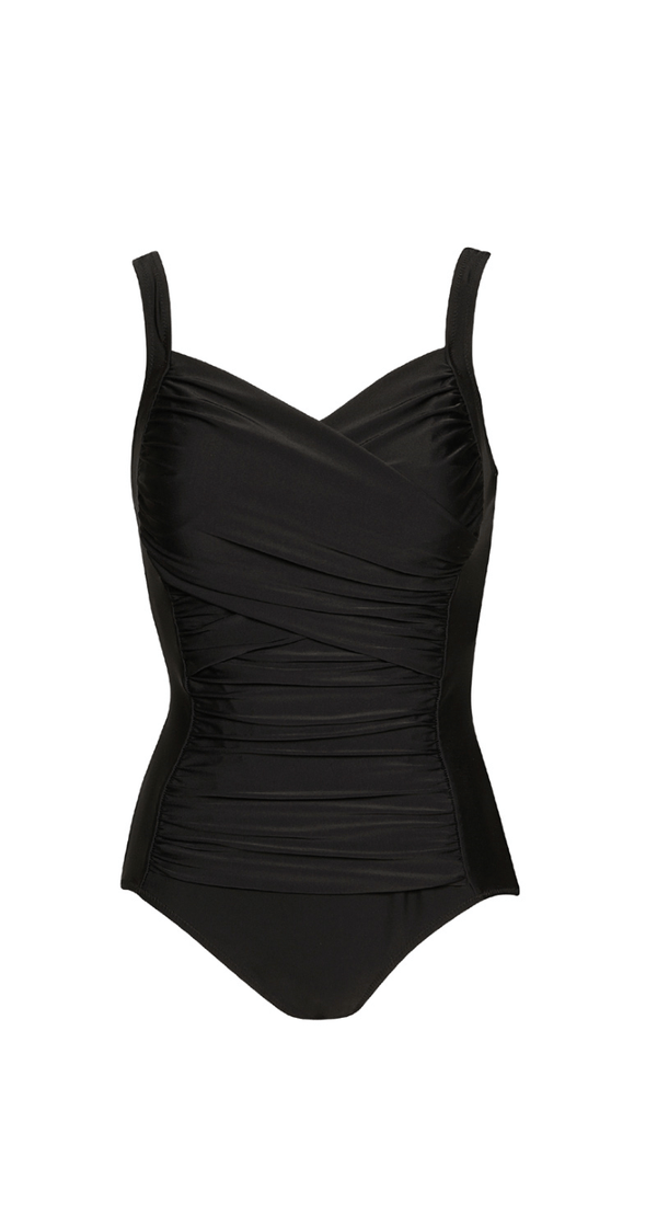 PAULA RYAN Crossover Ruched Swimsuit - Paula Ryan