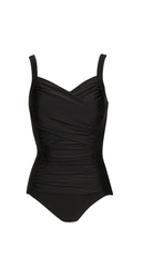 PAULA RYAN Crossover Ruched Swimsuit