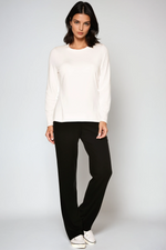 PAULA RYAN Tailored Pant - Microjersey Black