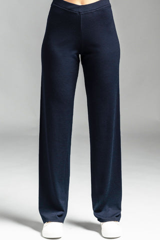 PAULA RYAN ESSENTIALS Slim Leg Lounge Pant - Merino Navy