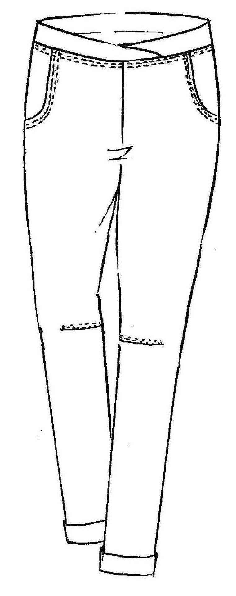 PAULA RYAN ESSENTIALS Cropped Cuffed Jean-Style Pant - Microjersey - Paula Ryan